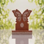Butterfly Shape Granite Headstone