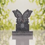 Butterfly Shape Granite Headstone
