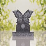 Butterfly Shape Granite Headstone