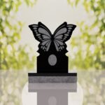 Butterfly Shape Granite Headstone