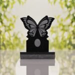 Butterfly Shape Granite Headstone