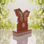 Butterfly Shape Granite Headstone