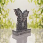 Butterfly Shape Granite Headstone