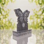 Butterfly Shape Granite Headstone