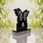 Butterfly Shape Granite Headstone