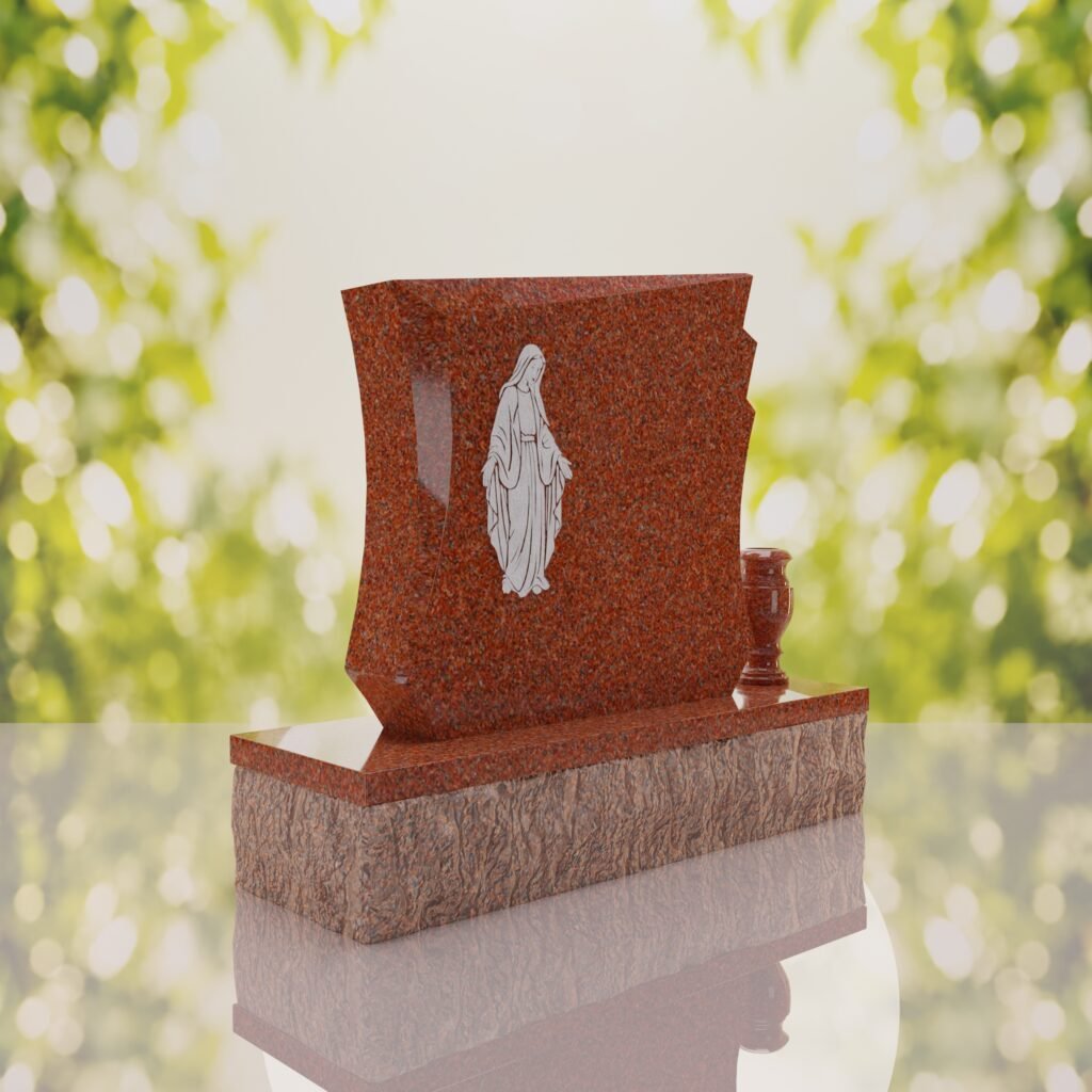 Lápida vertical moderna de la Virgen María