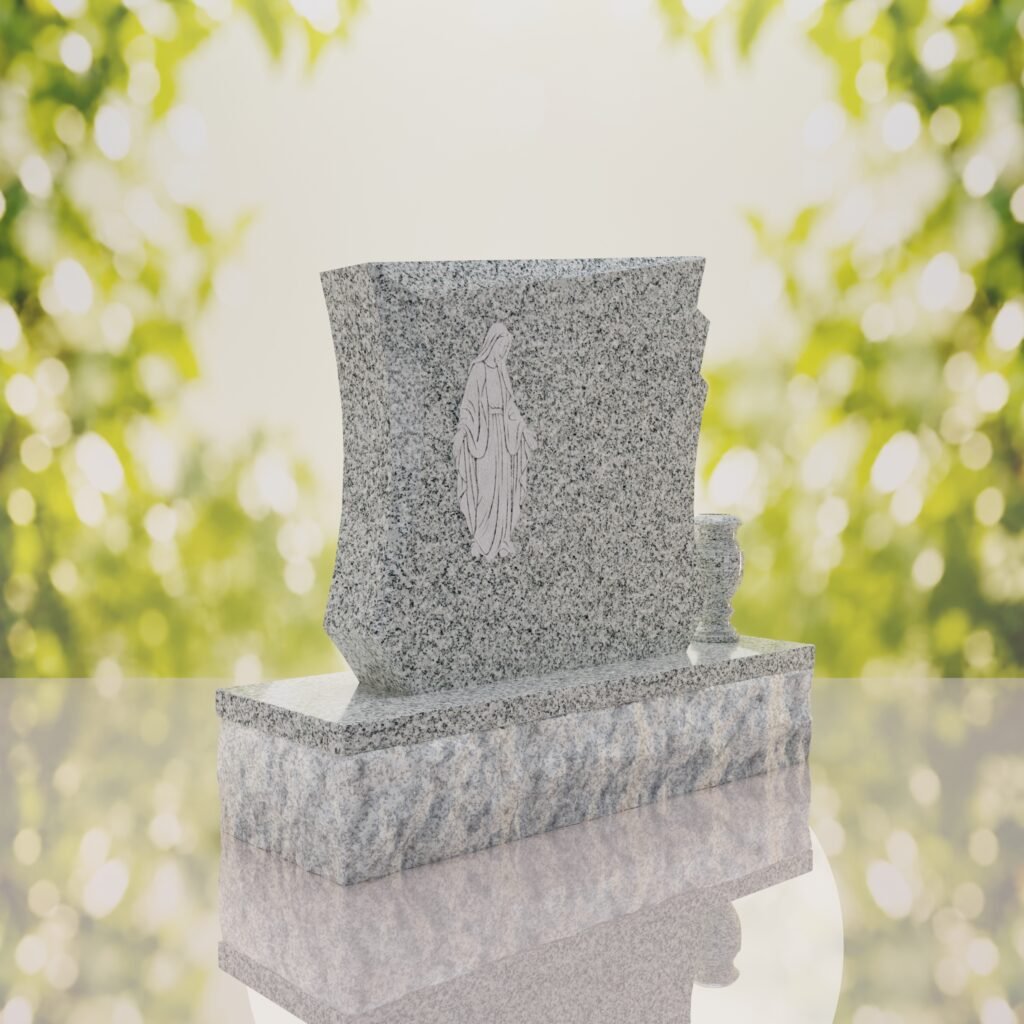 Lápida vertical moderna de la Virgen María