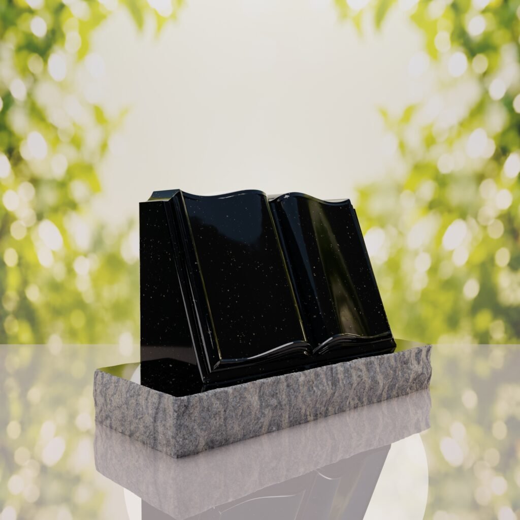 Book Slant Headstone