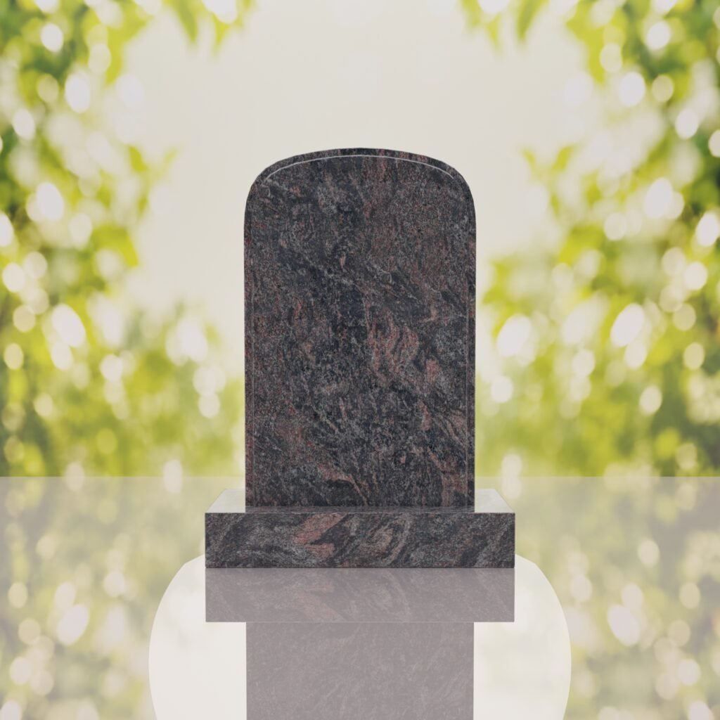 Classic Rounded Top Granite Headstone