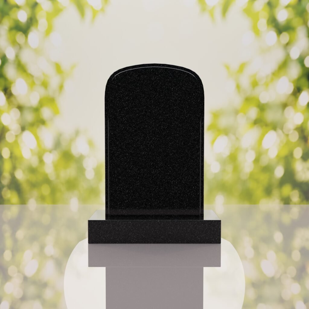 Classic Rounded Top Granite Headstone