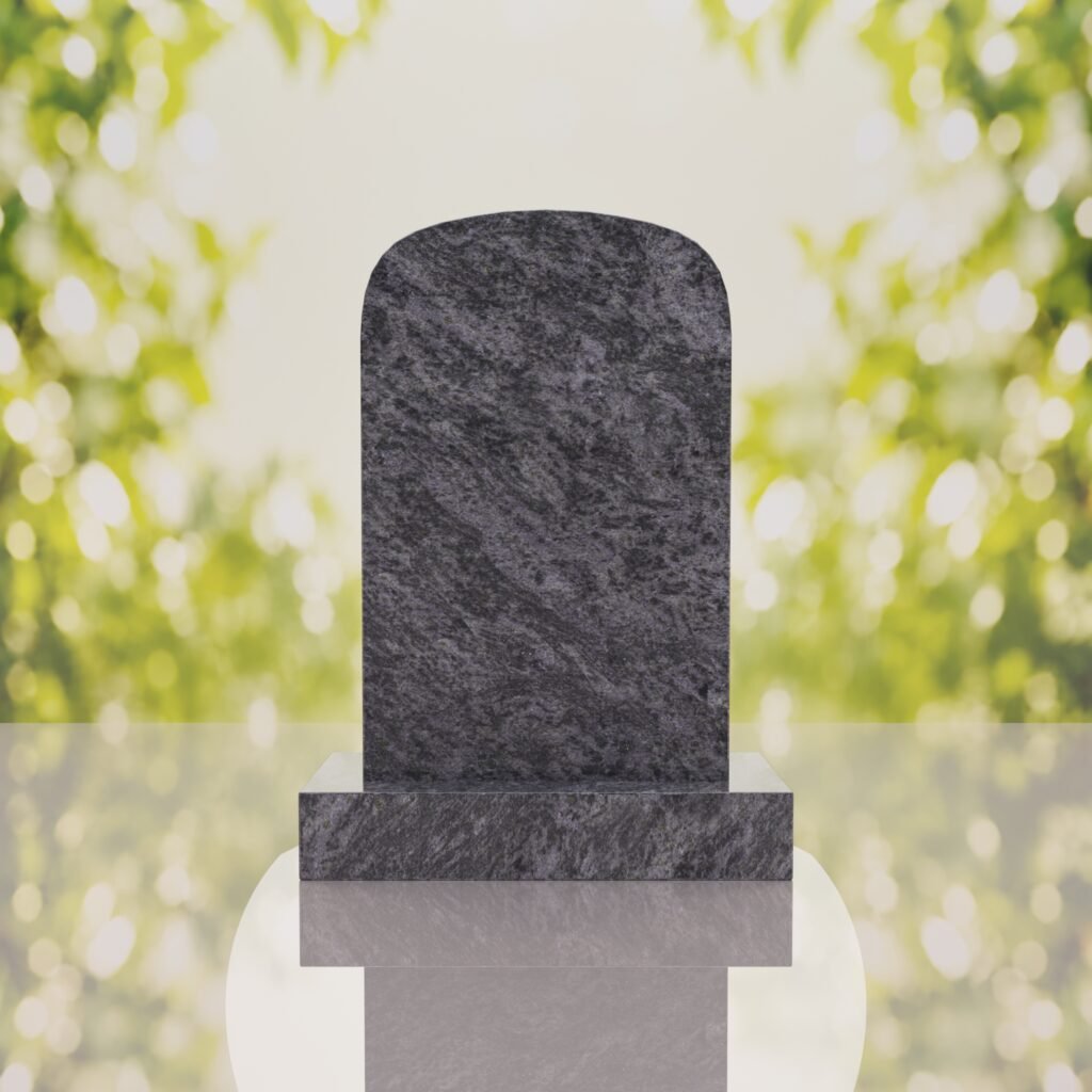 Classic Rounded Top Granite Headstone