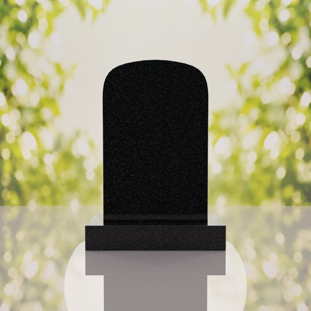 Classic Rounded Top Granite Headstone