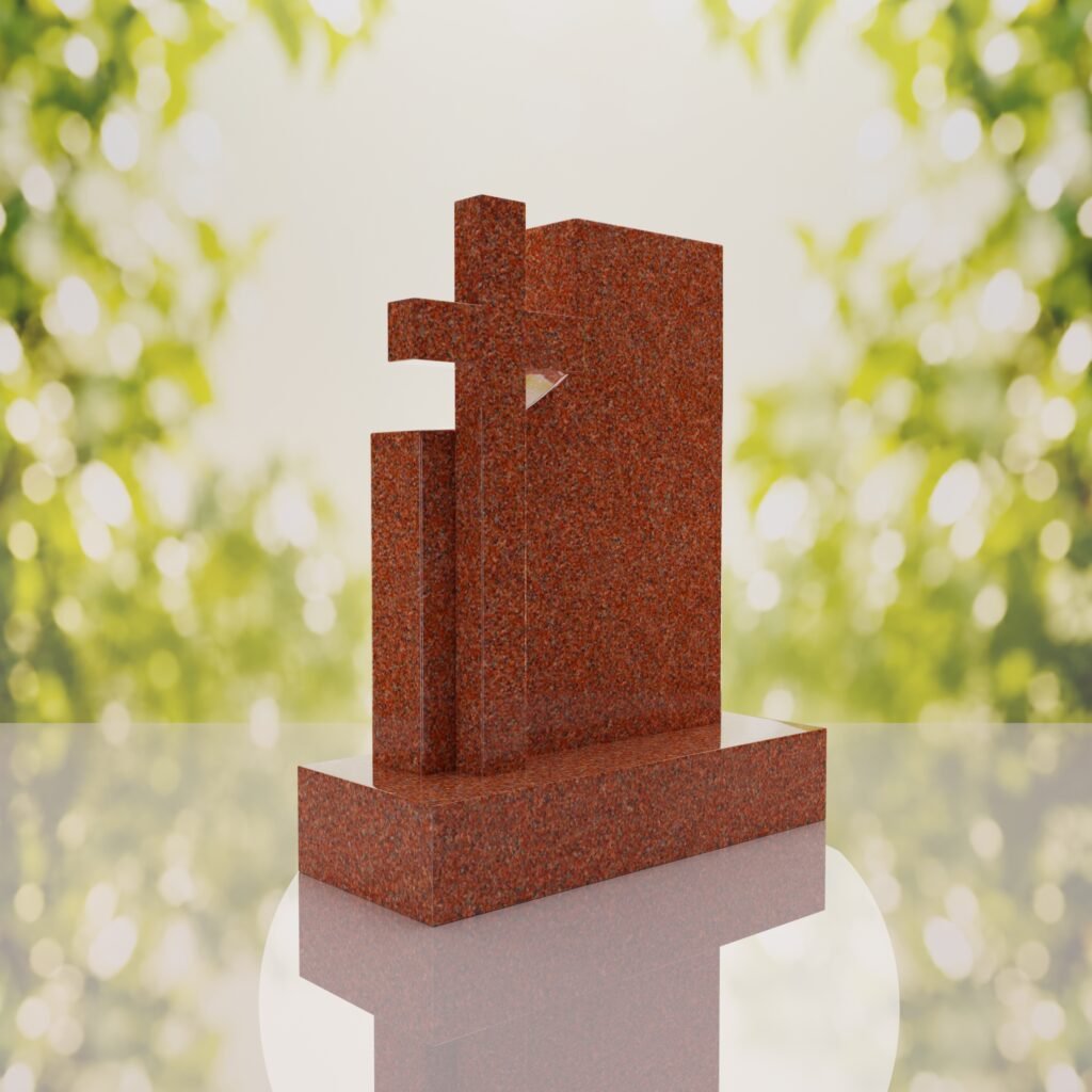 Monumento conmemorativo moderno con cruz