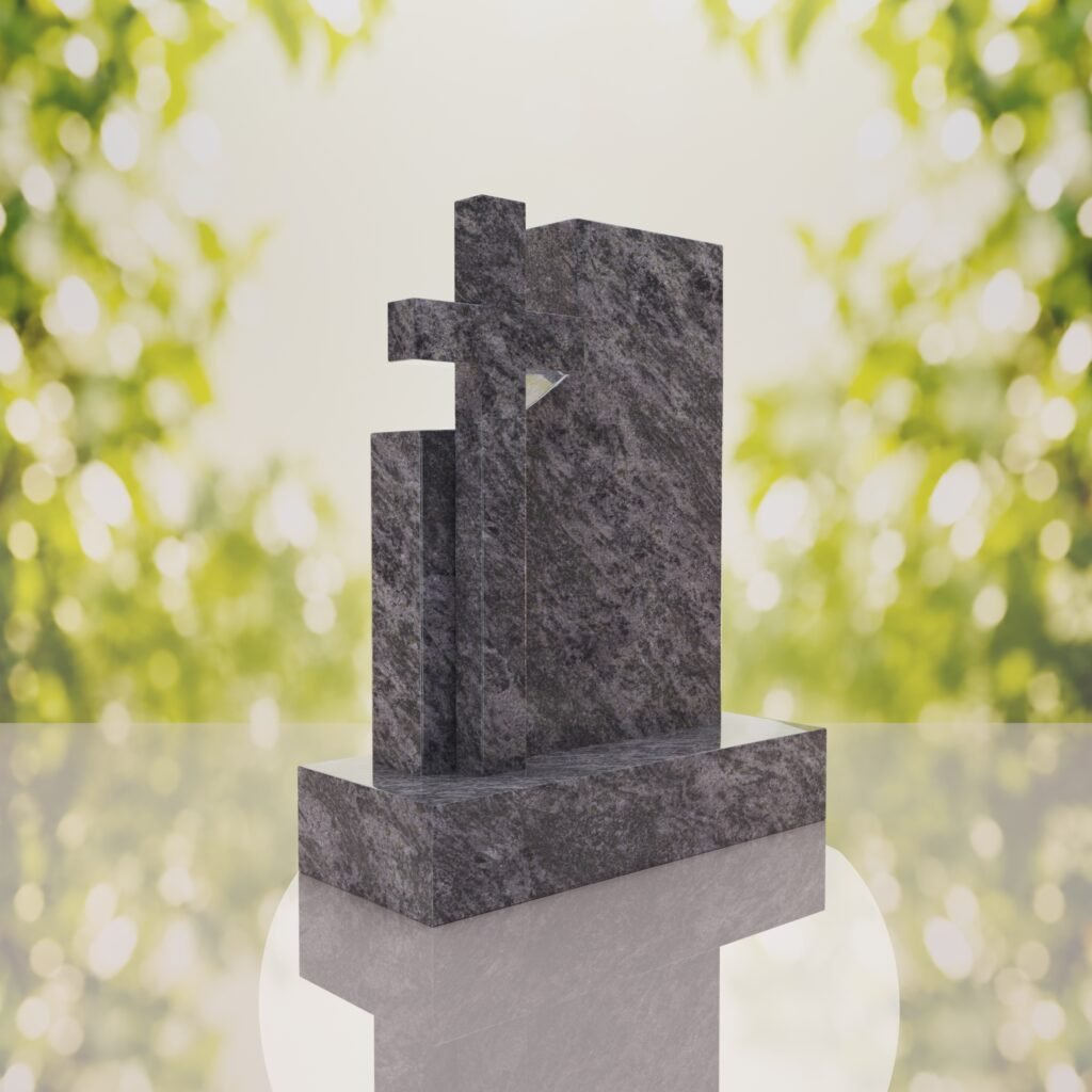 Monumento conmemorativo moderno con cruz