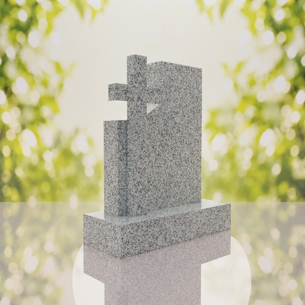 Monumento conmemorativo moderno con cruz