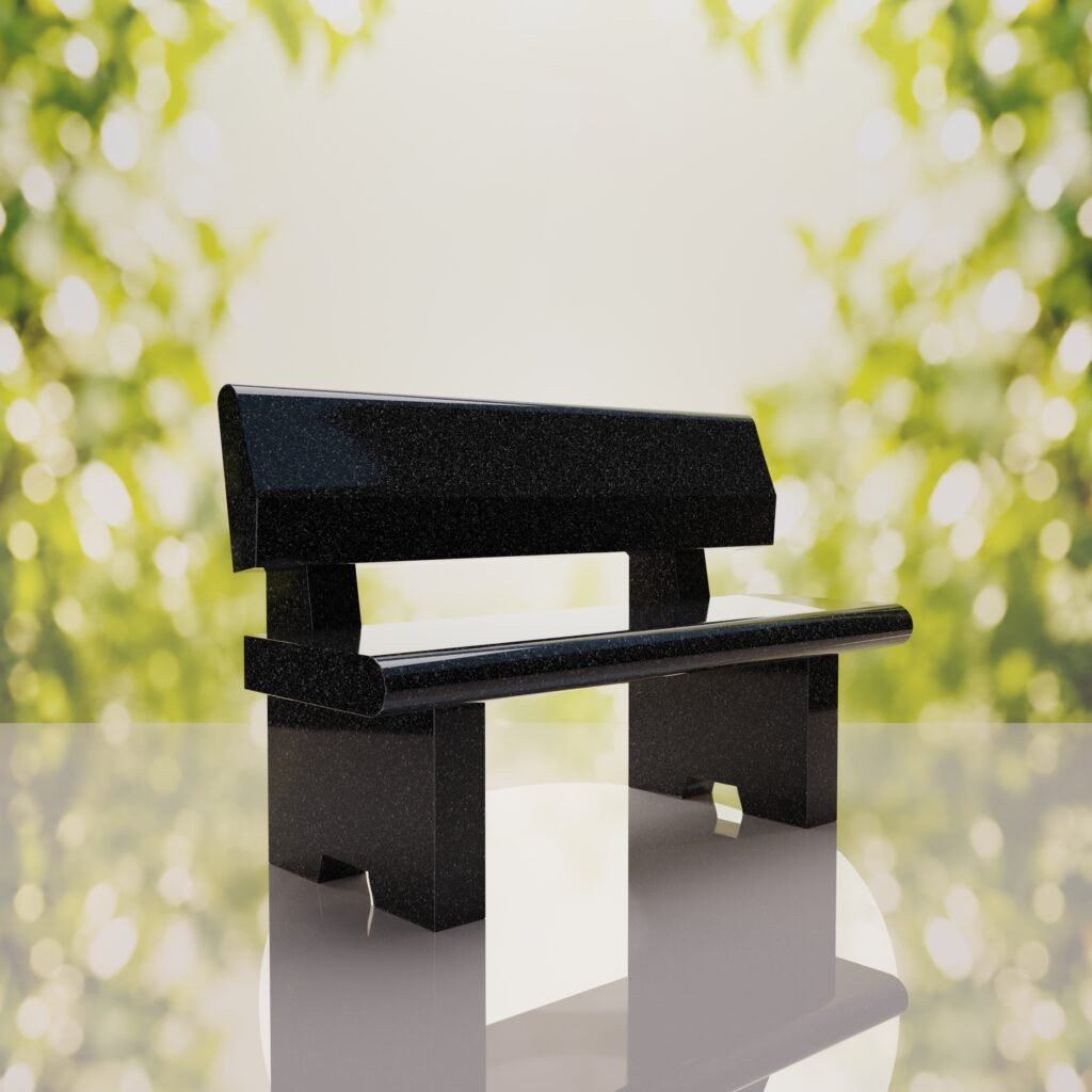 Classic Granite Memorial Bench