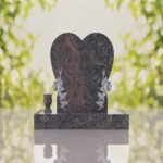 Heart Headstone with Laurel Leaves