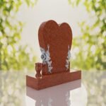 Heart Headstone with Laurel Leaves