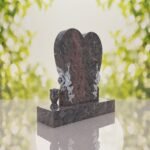 Heart Headstone with Laurel Leaves