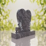Heart Headstone with Laurel Leaves
