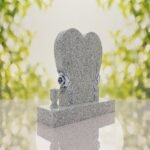 Heart Headstone with Laurel Leaves