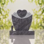 Heart & Roses Granite Headstone