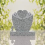 Heart & Roses Granite Headstone