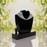 Companion Scroll Shape Granite Headstone