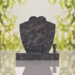 Heart & Roses Granite Headstone