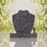 Heart & Roses Granite Headstone