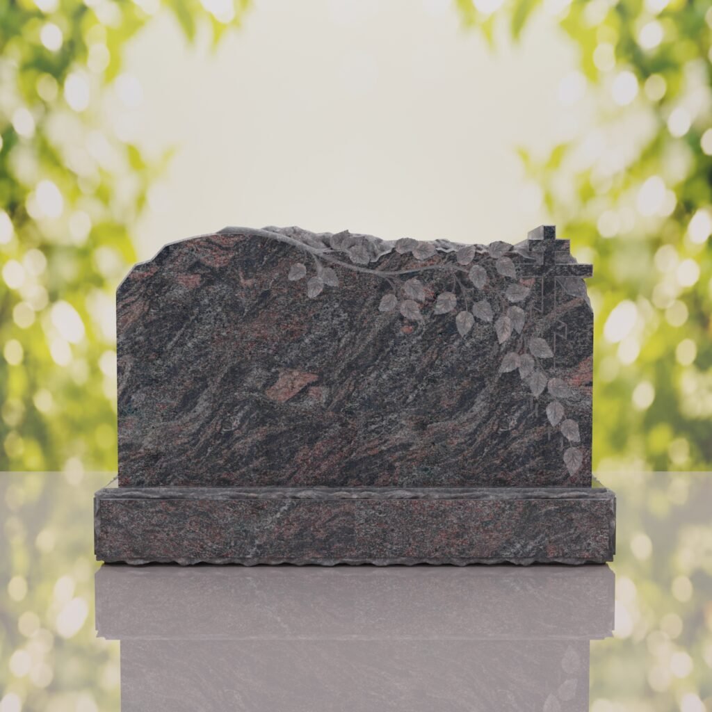 Companion Orthodox Cross Granite Headstone