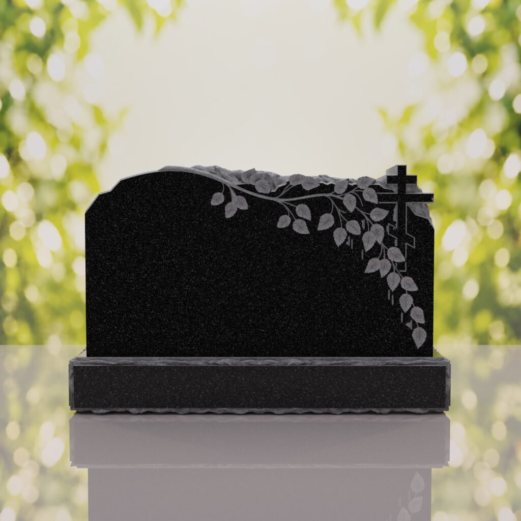 Companion Orthodox Cross Granite Headstone