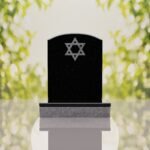 Star of David Granite Headstone
