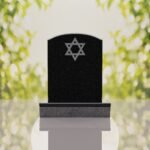 Star of David Granite Headstone