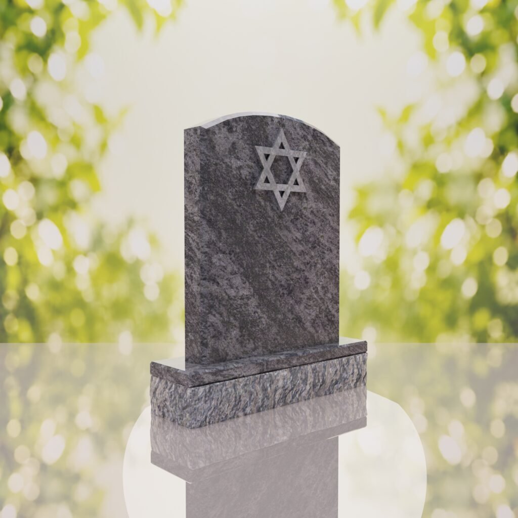 Star of David Granite Headstone