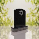 Star of David Granite Headstone