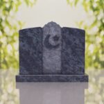 Companion Islamic Granite Headstone with Crescent & Star