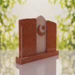Companion Islamic Granite Headstone with Crescent & Star