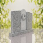 Companion Islamic Granite Headstone with Crescent & Star