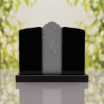 Companion Islamic Granite Headstone with Crescent & Star
