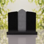 Companion Islamic Granite Headstone with Crescent & Star