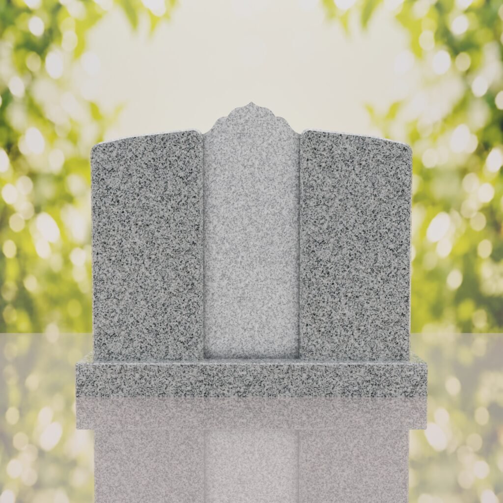 Companion Islamic Granite Headstone with Crescent & Star