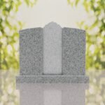 Companion Islamic Granite Headstone with Crescent & Star