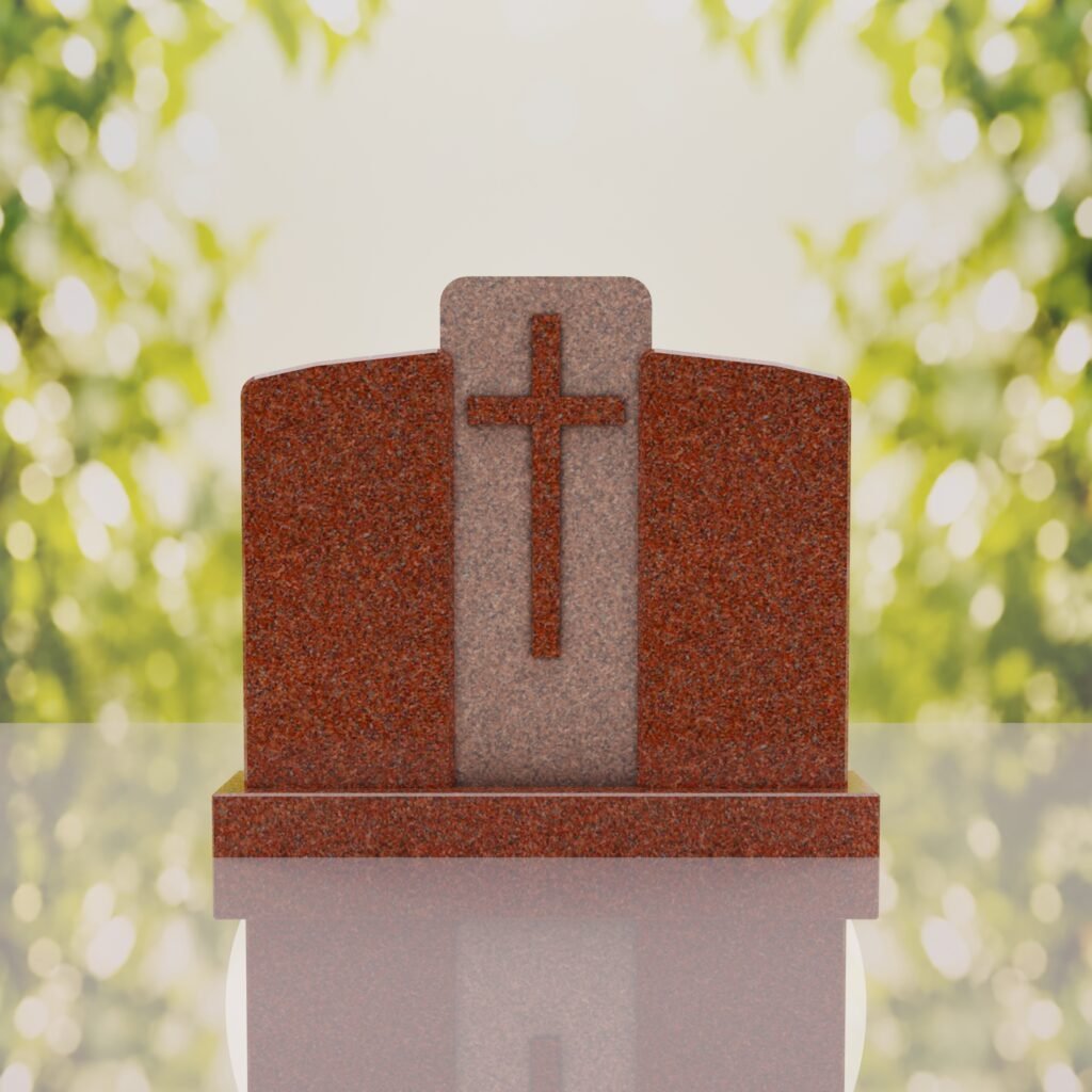 Companion Cross Panel Granite Headstone