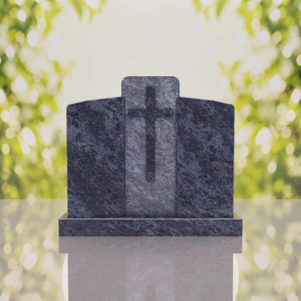 Companion Cross Panel Granite Headstone