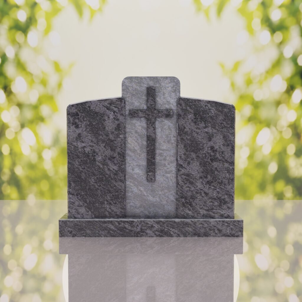 Companion Cross Panel Granite Headstone