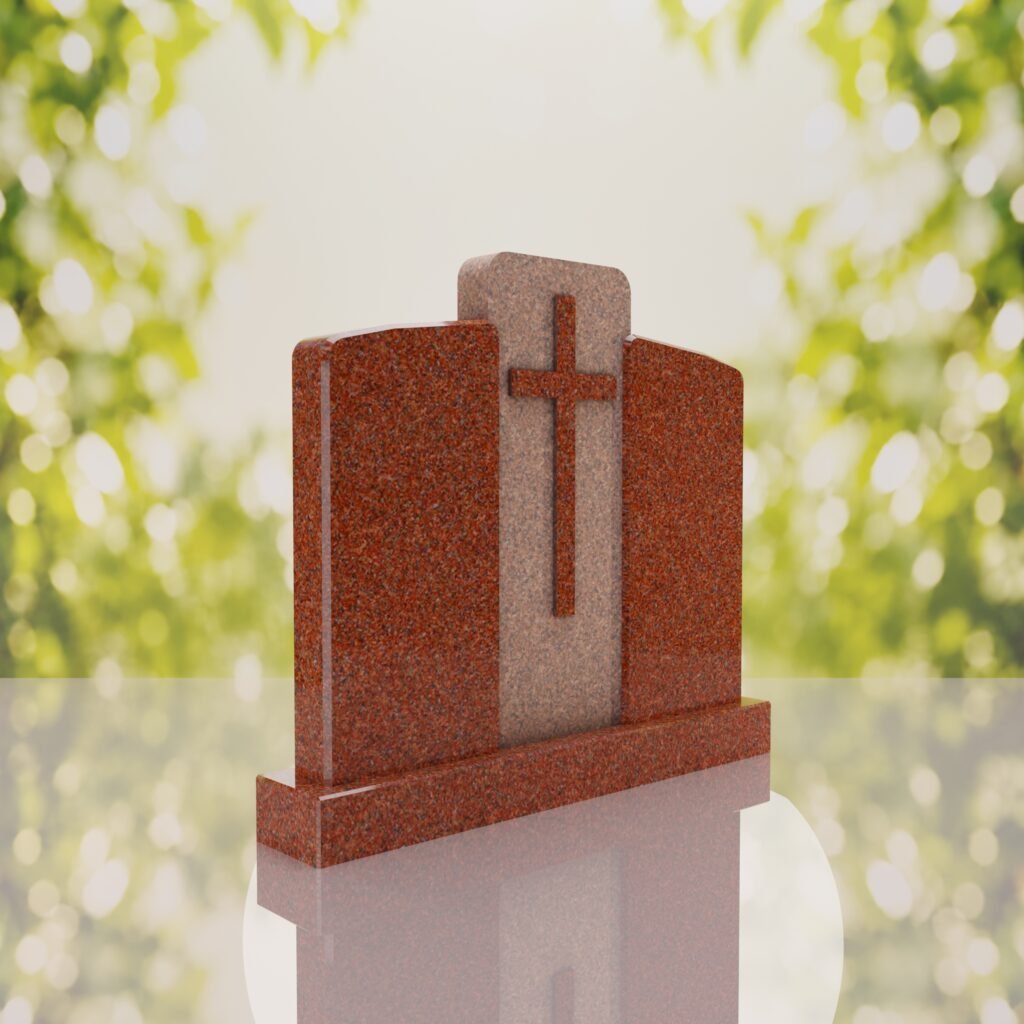 Companion Cross Panel Granite Headstone