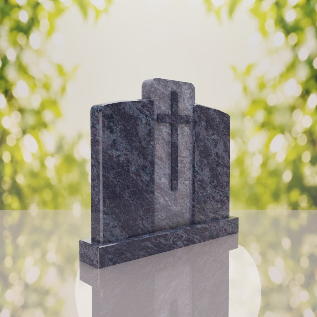 Companion Cross Panel Granite Headstone