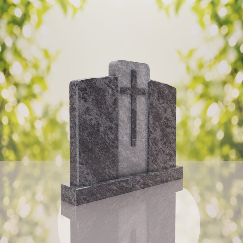 Companion Cross Panel Granite Headstone