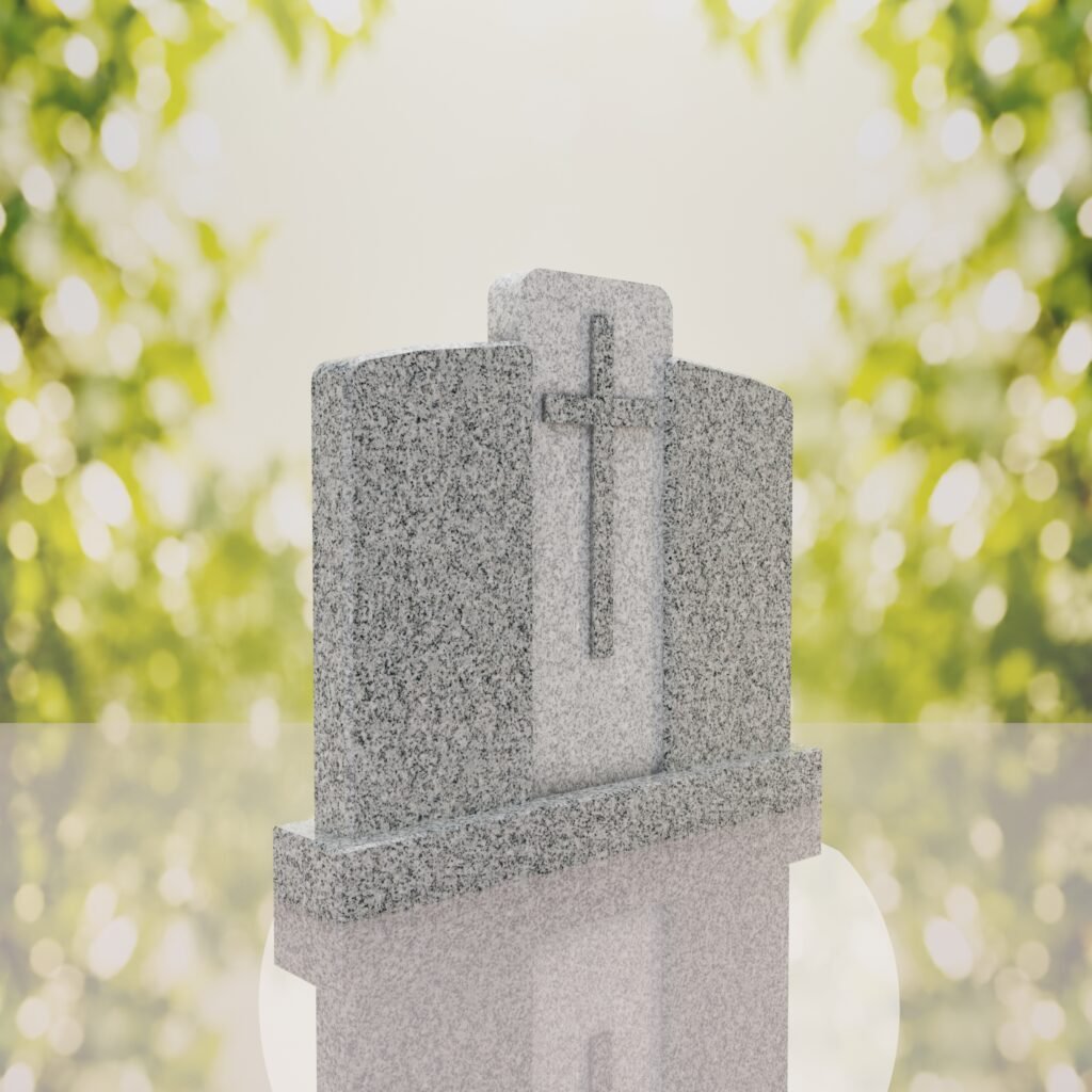 Companion Cross Panel Granite Headstone